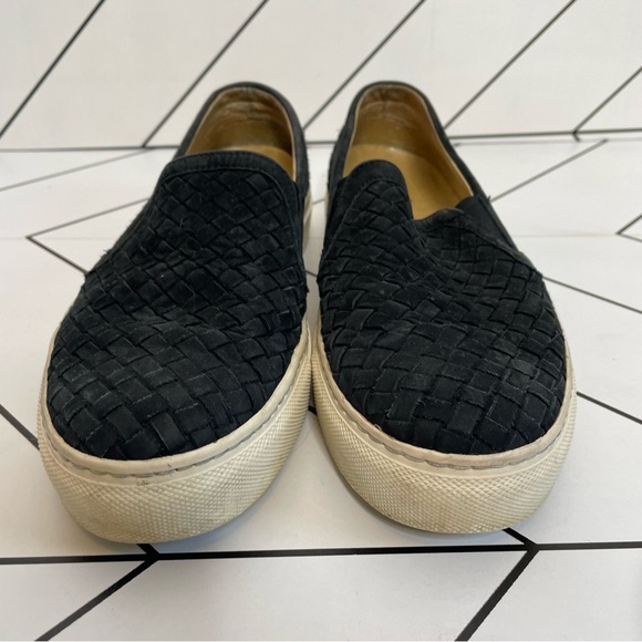 M. Gemi | Cerchio Woven Suede Slip on Sneaker Black Size 39 - Picture 4 of 15